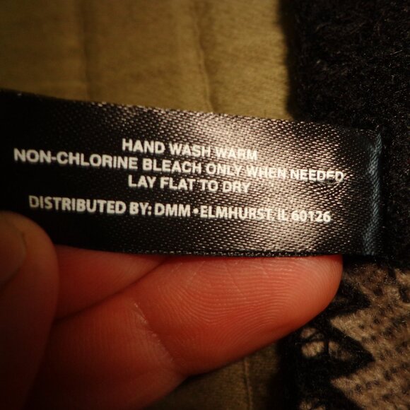 NWOT JACK & MISSY WRAPSODAY WRAP SHRUG O/S BLACK/NATURAL WHIP STITCHING - Picture 6 of 13